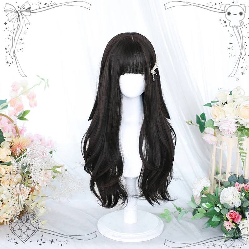 Dalao Home - Lolita Long Curly Natural Cold Brown Wig - Image 3