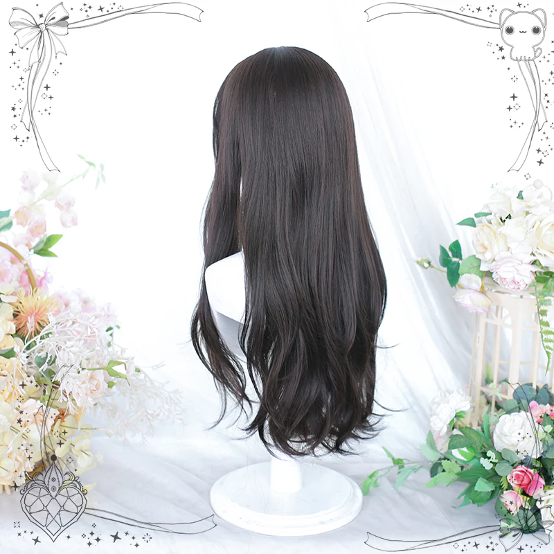 Dalao Home - Lolita Long Curly Natural Cold Brown Wig - Image 4
