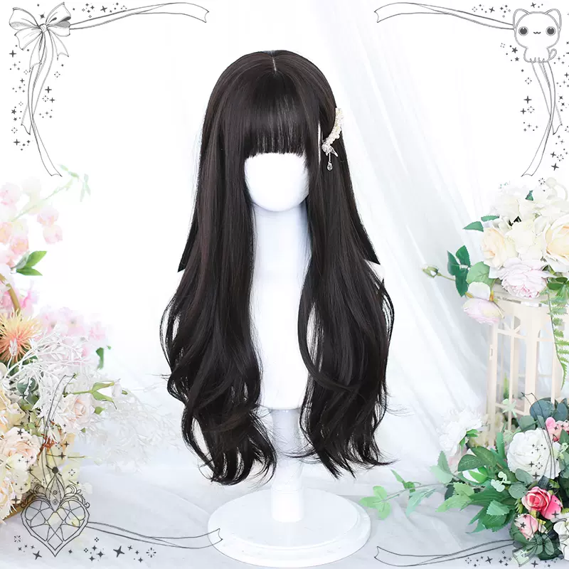 Dalao Home - Lolita Long Curly Natural Cold Brown Wig - Image 8