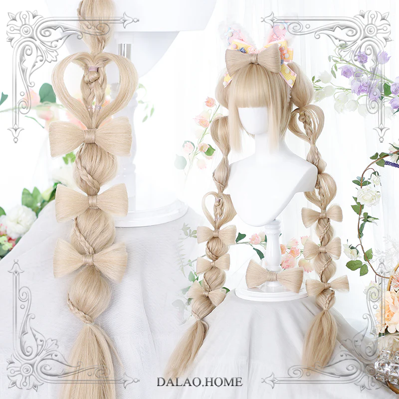 Dalao Home - Long Sweet Lolita Wig With Ponytails - Image 2