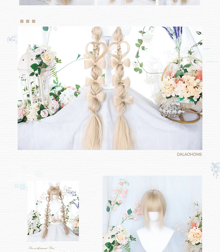 Dalao Home - Long Sweet Lolita Wig With Ponytails - Image 5
