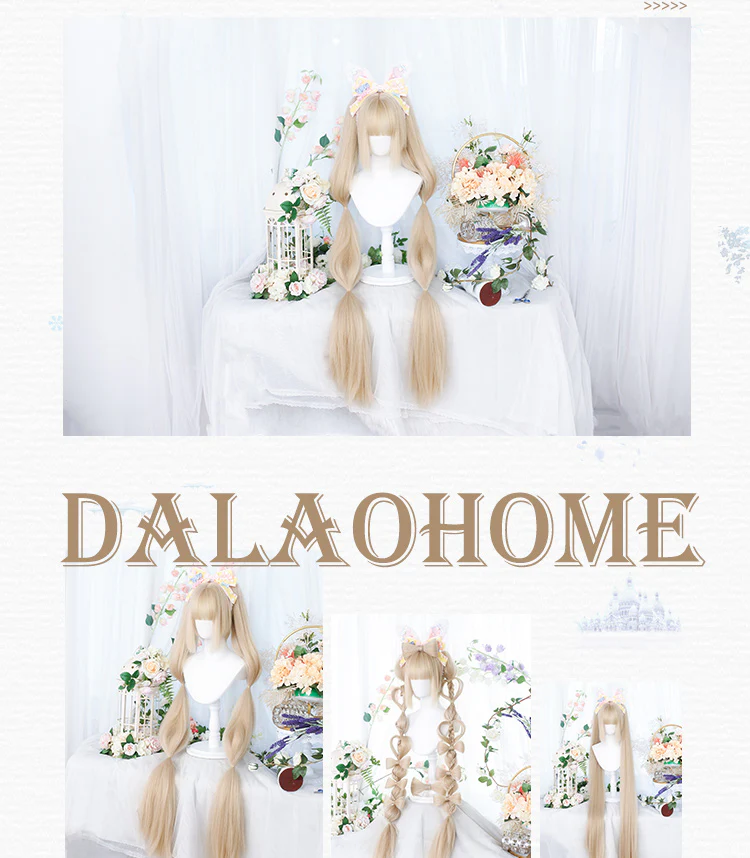 Dalao Home - Long Sweet Lolita Wig With Ponytails - Image 7