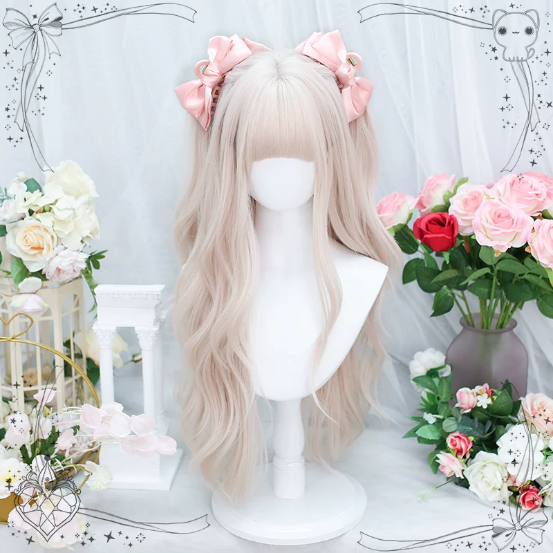 Dalao Home - Soft Soft - Daily Lolita Long Curly Pink Wig - Image 3