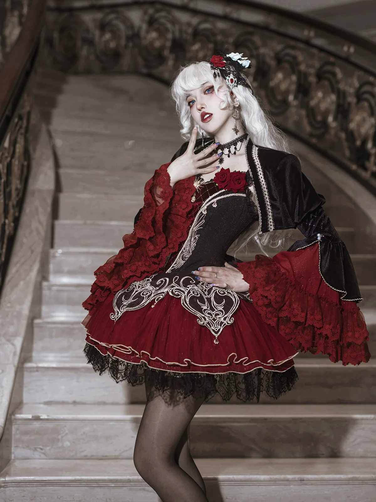 Blood Feast - Gothic Lolita JSK Suit Daily Goth Dress - Image 5