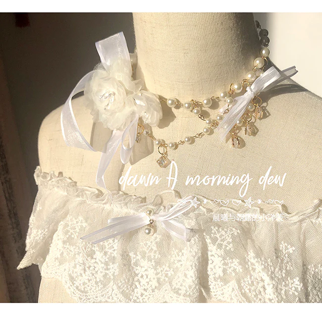 Flower Wedding Lolita Accessories Headdress Set - Image 32