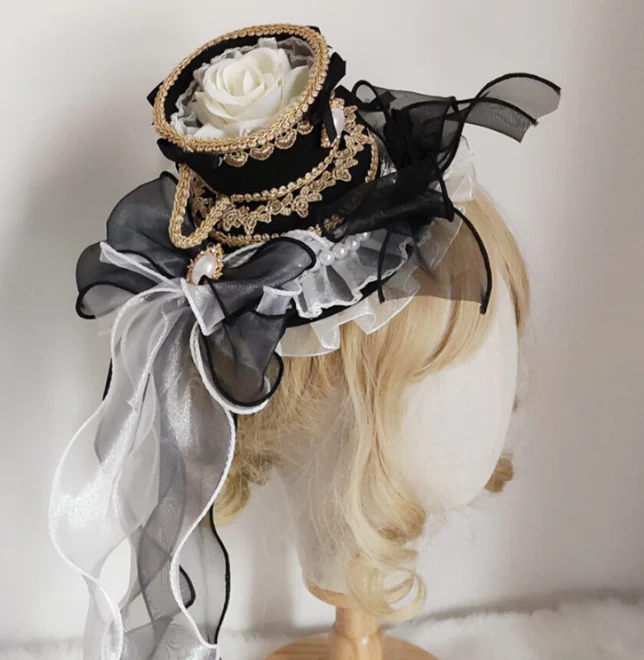 Rococo Style Romantic Lolita Cup-shape Hat - Image 5