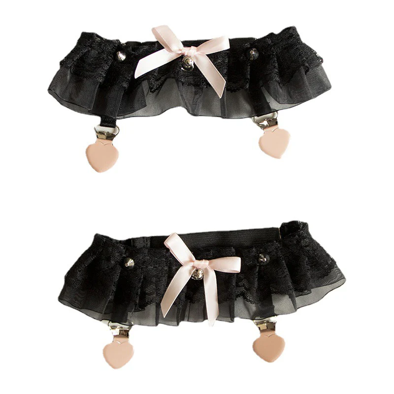 Sweet Lolita Lace Gater Stockings Clips Multicolors - Image 5