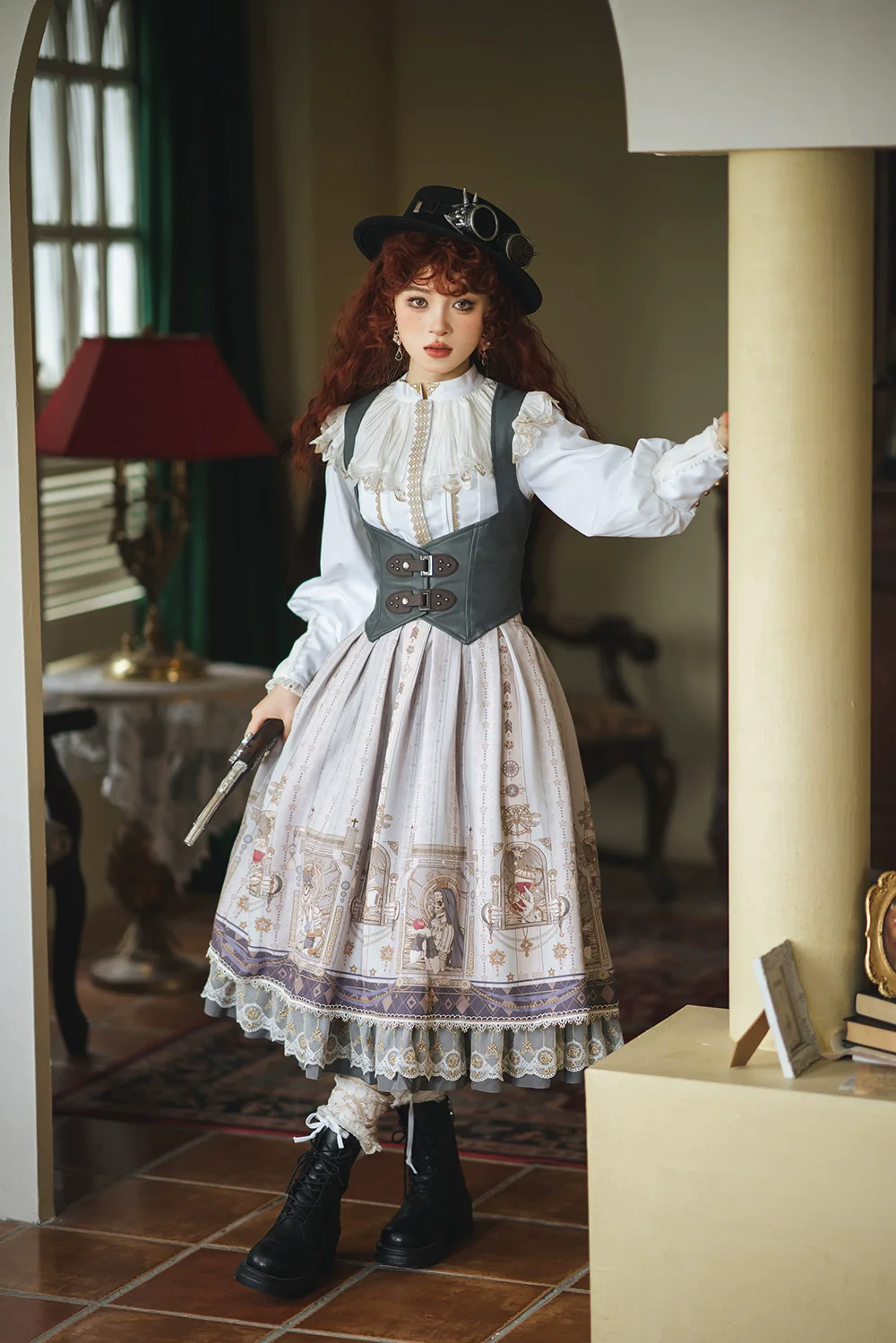 Demon Hunting Notes - Elegant Lolita Blouse Ruffled Collar - Image 12