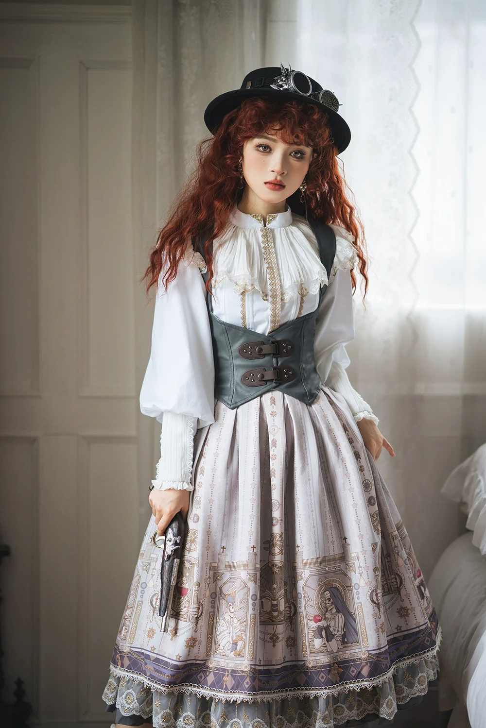 Demon Hunting Notes - Elegant Lolita Blouse Ruffled Collar - Image 13
