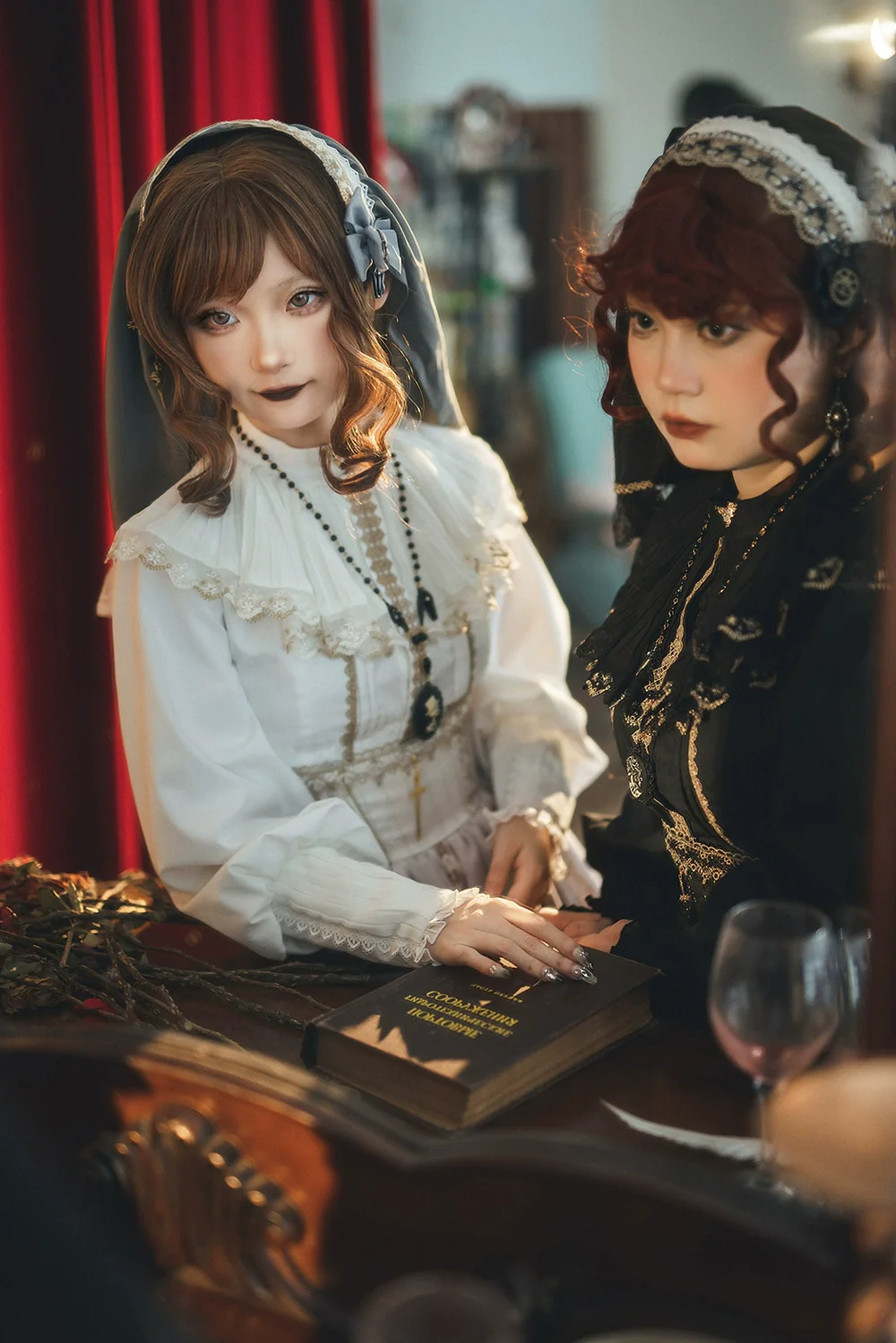 Demon Hunting Notes - Elegant Lolita Blouse Ruffled Collar - Image 18