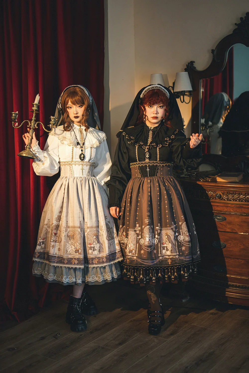 Demon Hunting Notes - Elegant Lolita Blouse Ruffled Collar - Image 22