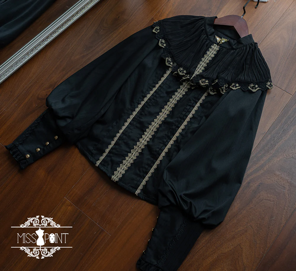 Demon Hunting Notes - Elegant Lolita Blouse Ruffled Collar - Image 24