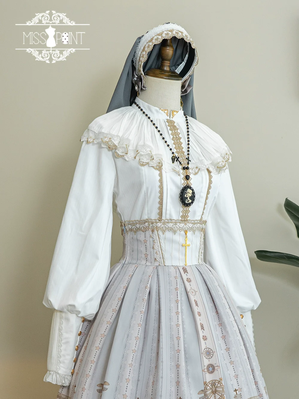 Demon Hunting Notes - Elegant Lolita Blouse Ruffled Collar - Image 40