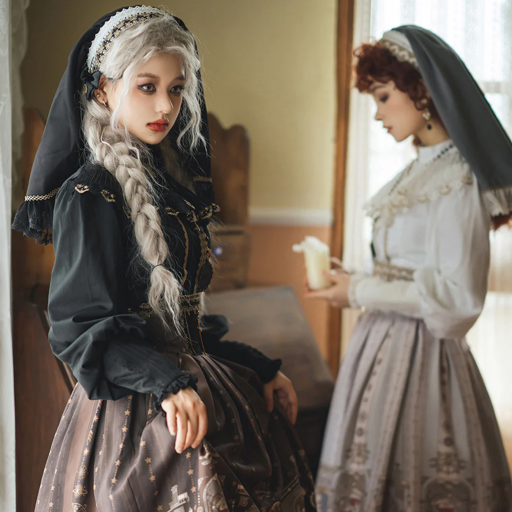 Demon Hunting Notes - Elegant Lolita Blouse Ruffled Collar - Image 7