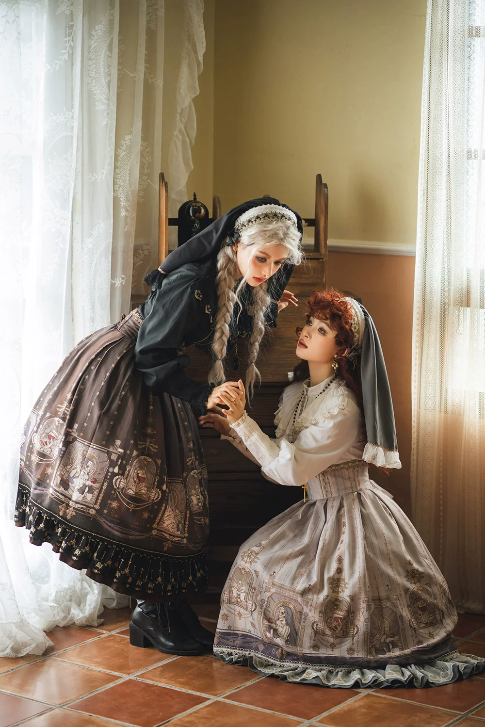 Demon Hunting Notes - Elegant Lolita Blouse Ruffled Collar - Image 8
