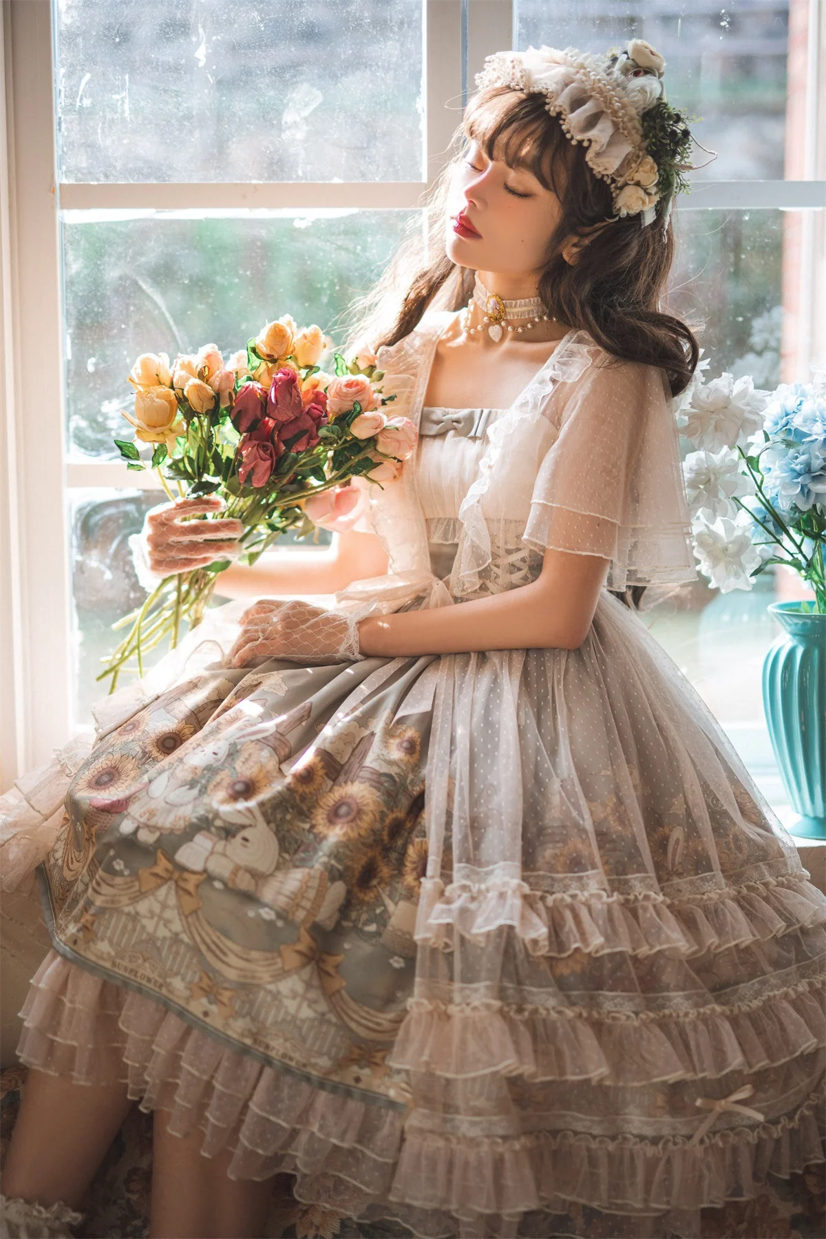 Flower and Letter - Classic Lolita JSK Dress - Image 5