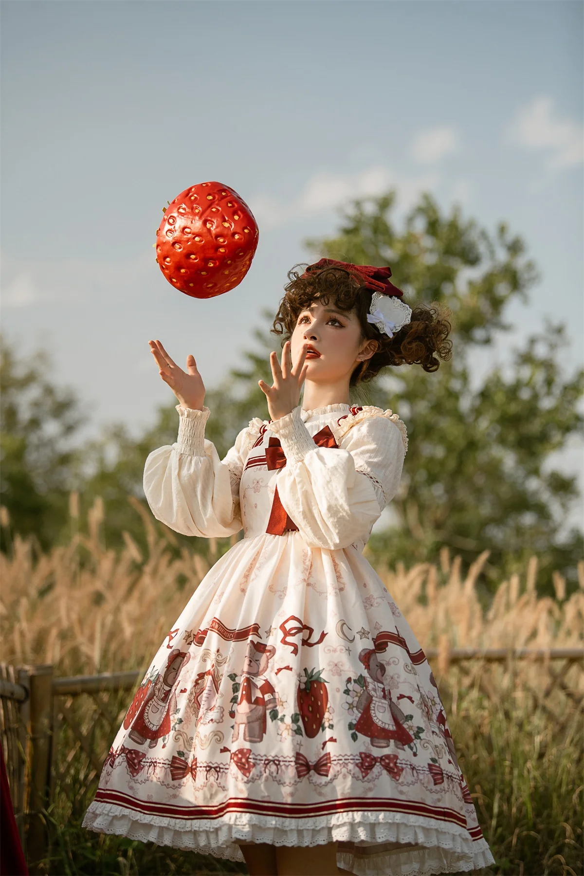 Christmas New Year Winter Lolita JSK Coat Set - Image 12