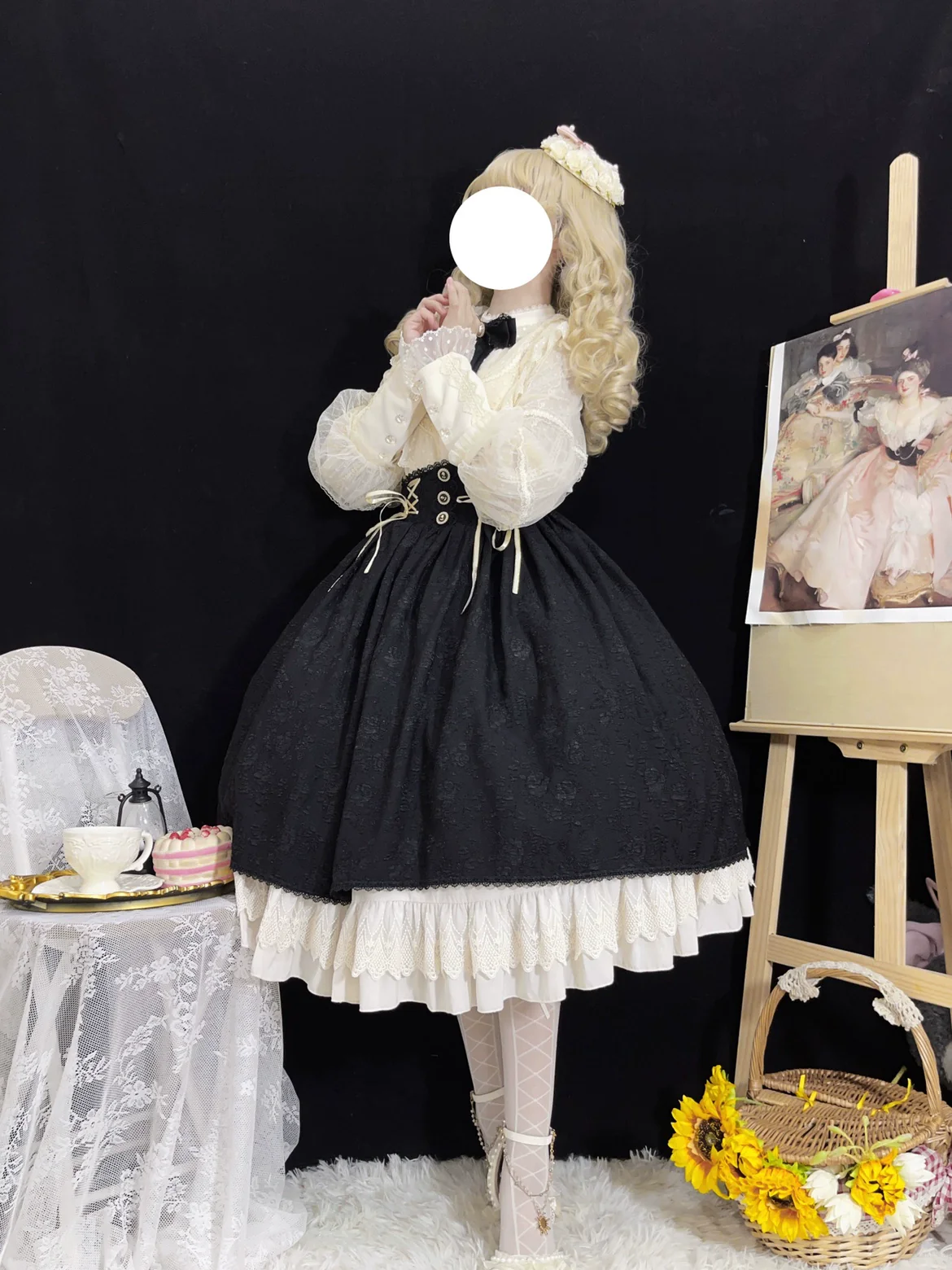 The Heart of the Rose - Elegant Retro Lolita Skirt High Waist SK Blouse - Image 4