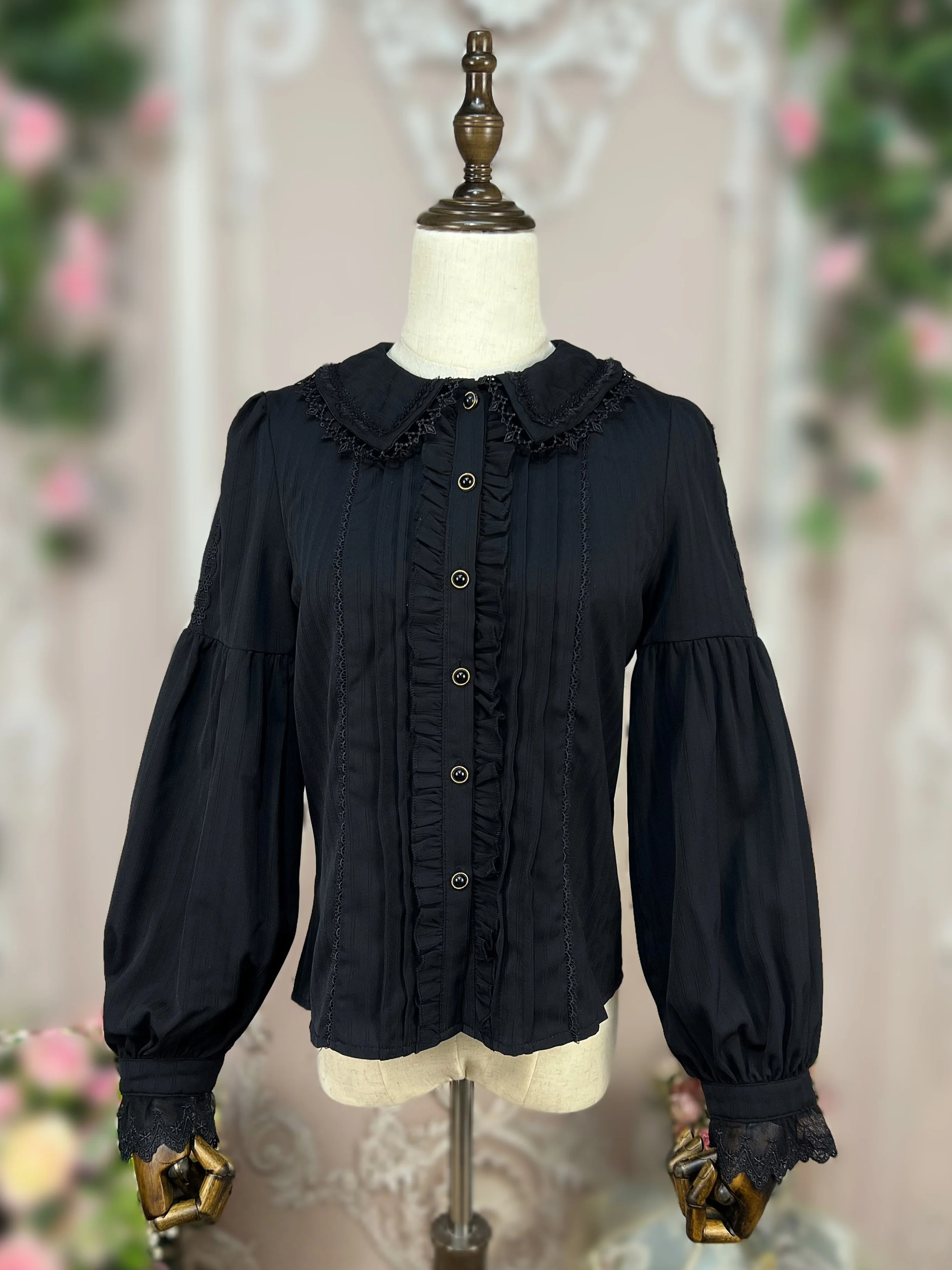 Sweet Lolita Blouse Winter Doll Collar Shirt Long Sleeve Fit Top - Image 7