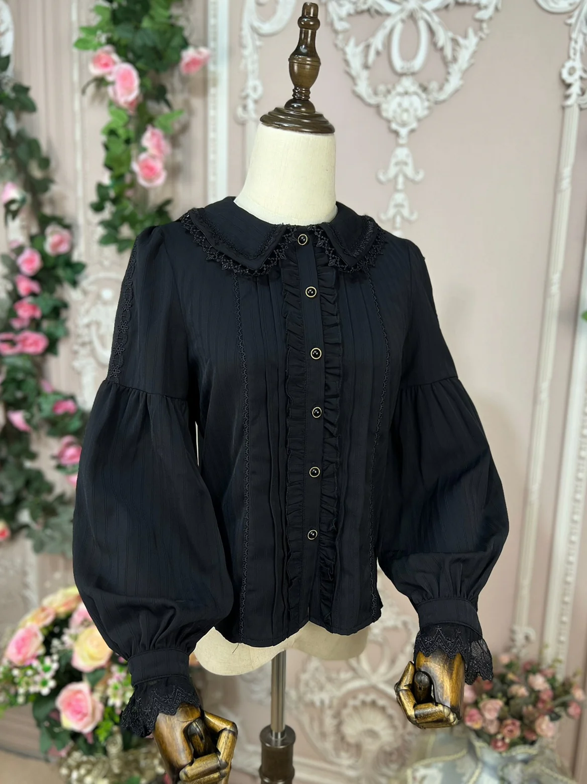 Sweet Lolita Blouse Winter Doll Collar Shirt Long Sleeve Fit Top - Image 8