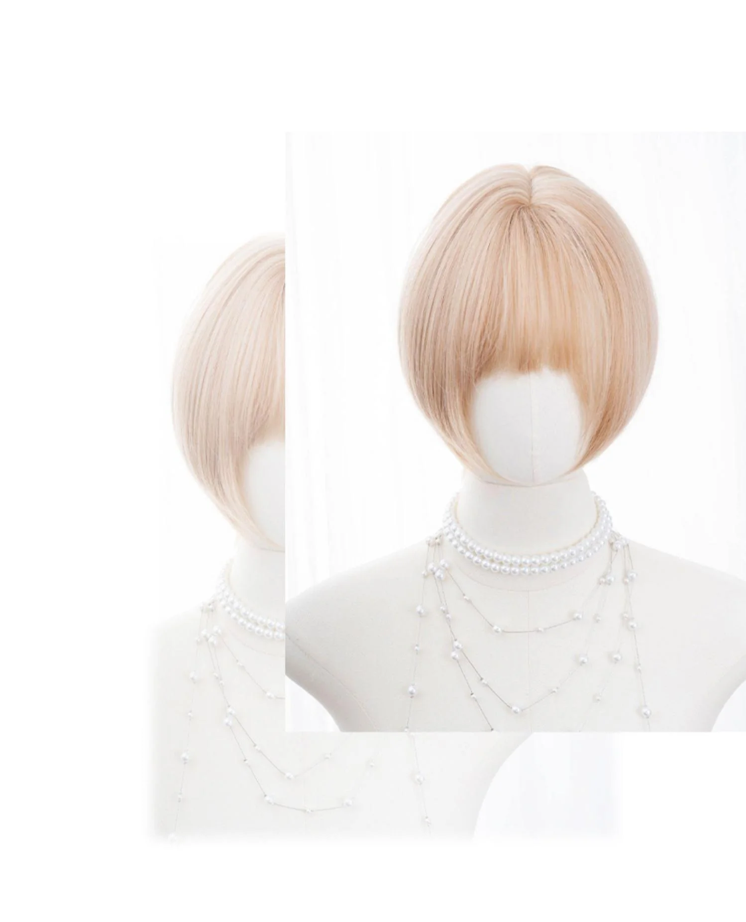 Alicegarden - Doll-like Lolita Bob Wig with Detachable Curly Ponytail - Image 7