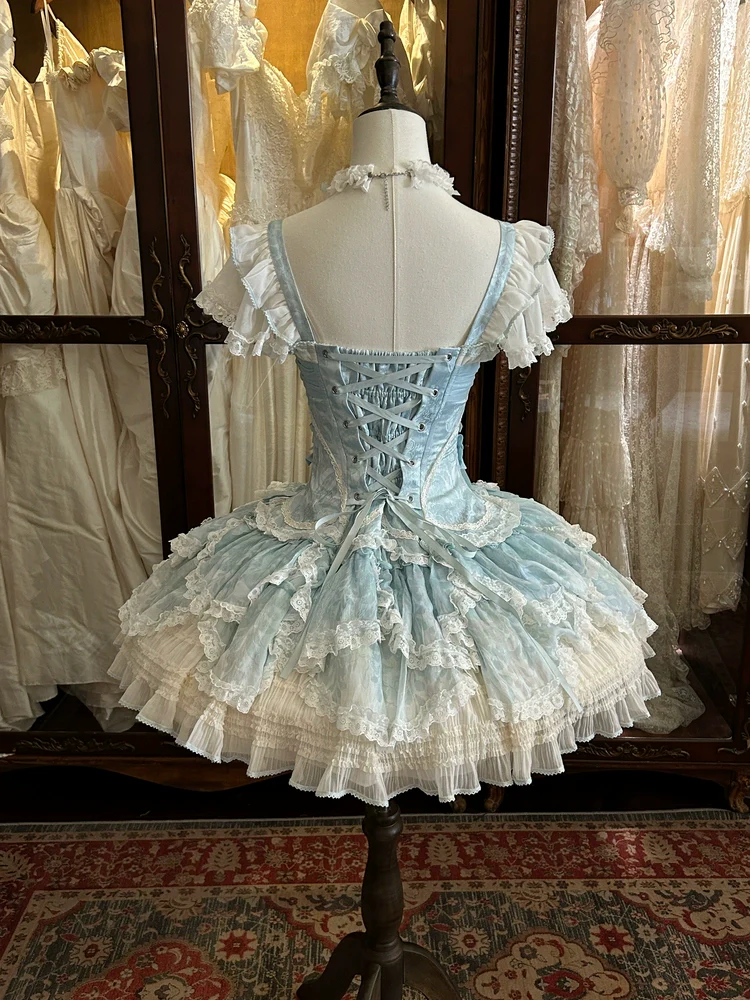 Meowing and fruity - Dream of Floral - Doll-Like Sweet Lolita Dress, Tiered Petal Hem - Image 6