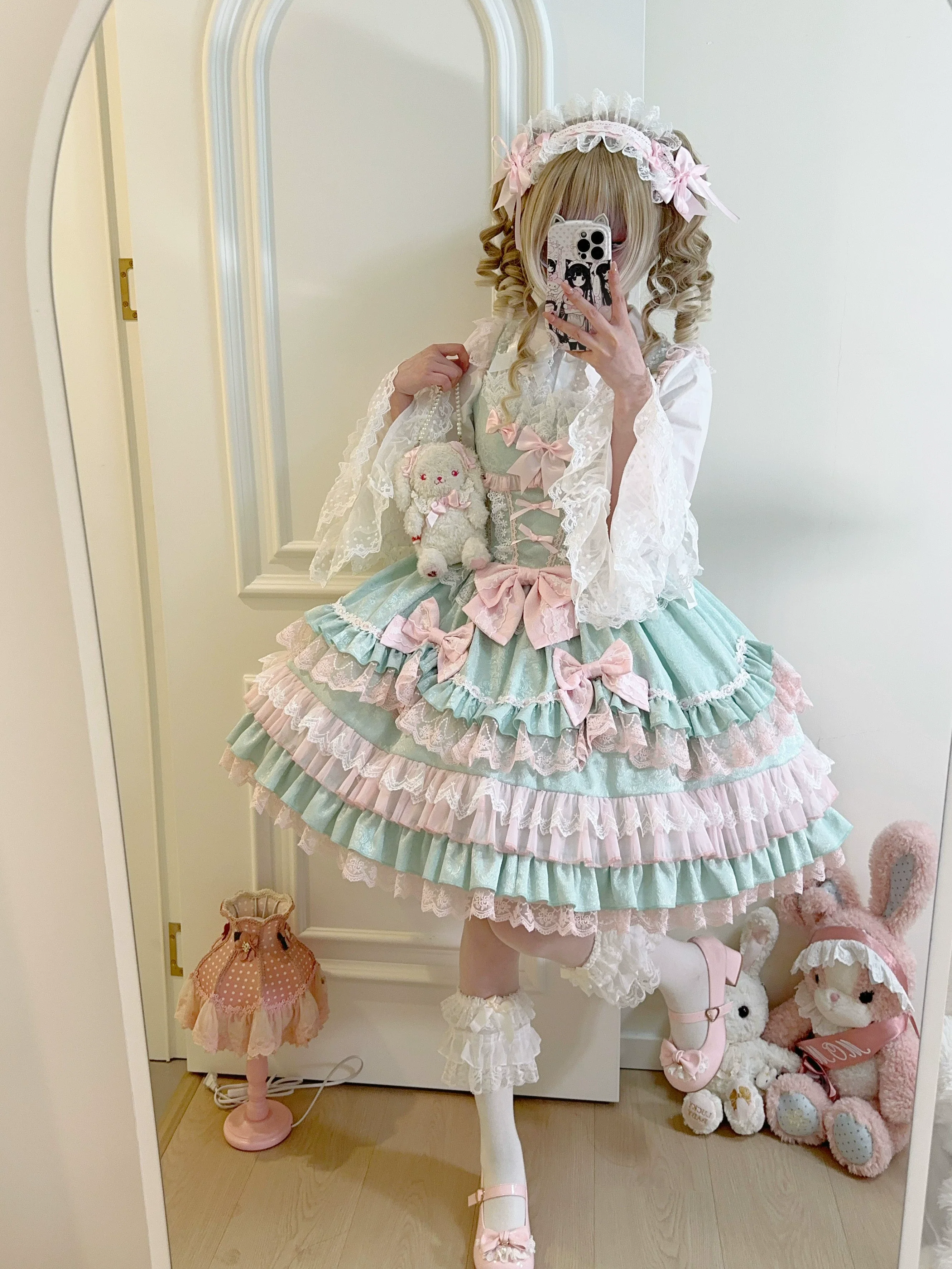 Flower Ode - Doll-like Sweet Lolita Jumper Dress - Image 20