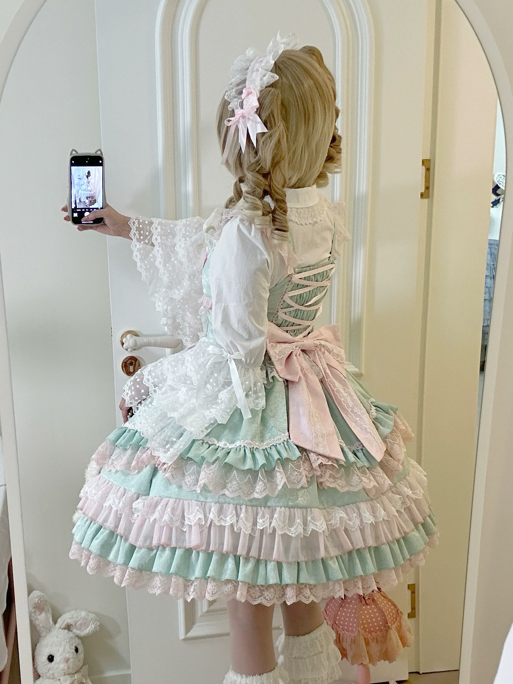 Flower Ode - Doll-like Sweet Lolita Jumper Dress - Image 21