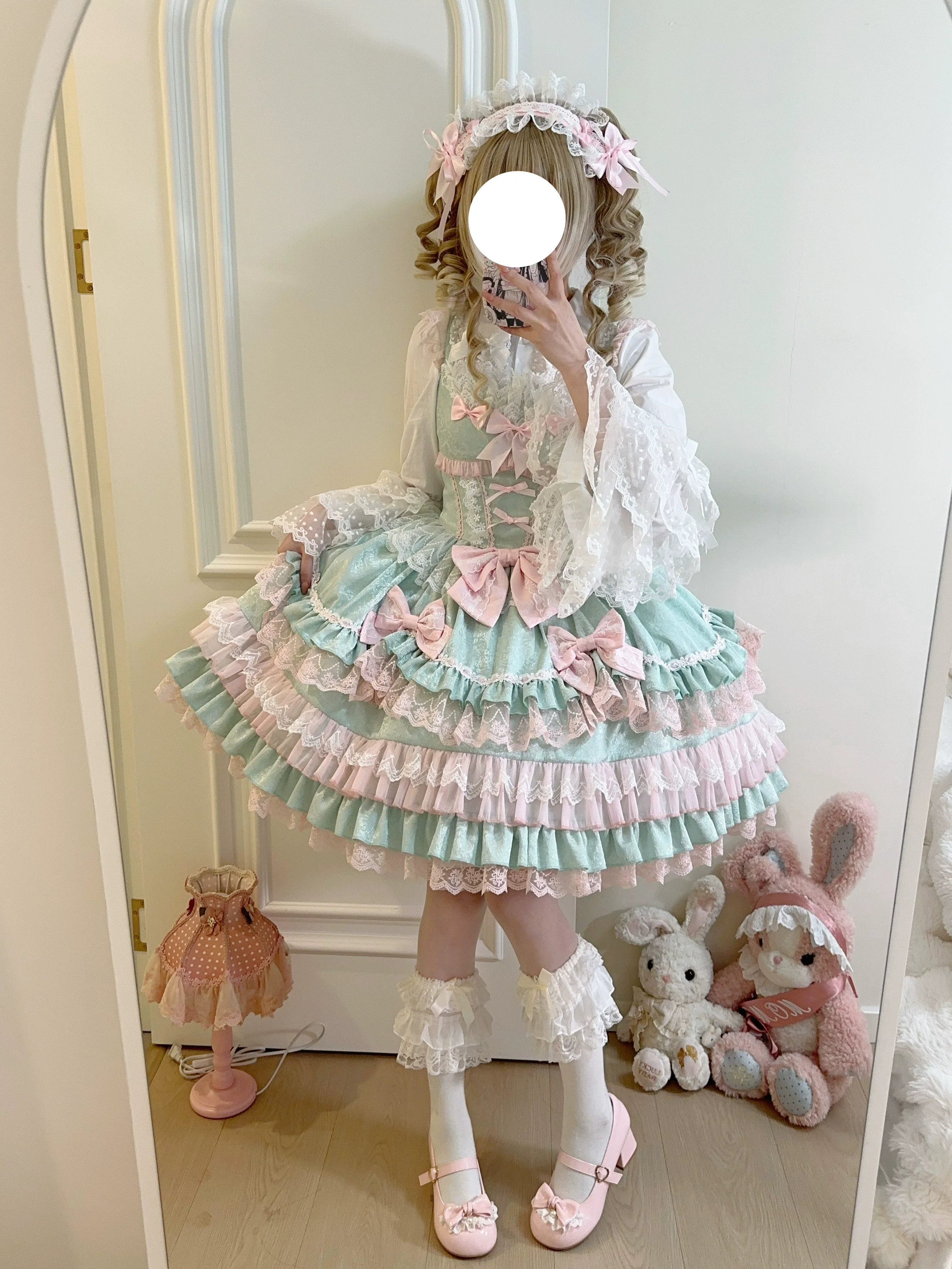 Flower Ode - Doll-like Sweet Lolita Jumper Dress - Image 4