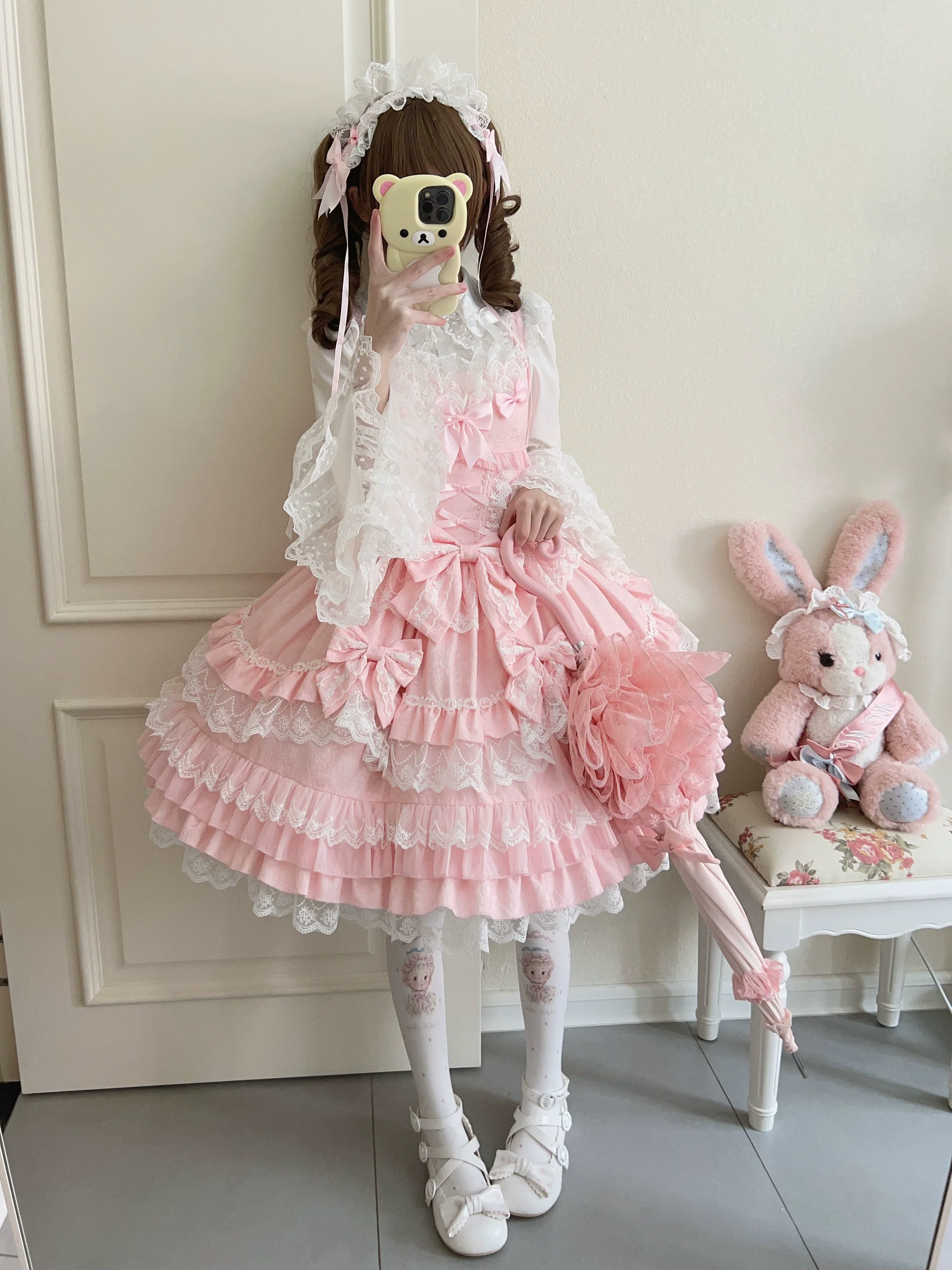 Flower Ode - Doll-like Sweet Lolita Jumper Dress - Image 8