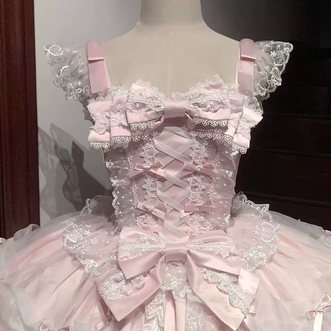 Velvet Sweetheart - Doll-like Sweet Lolita Jumper Dress, Bow Accents - Image 13