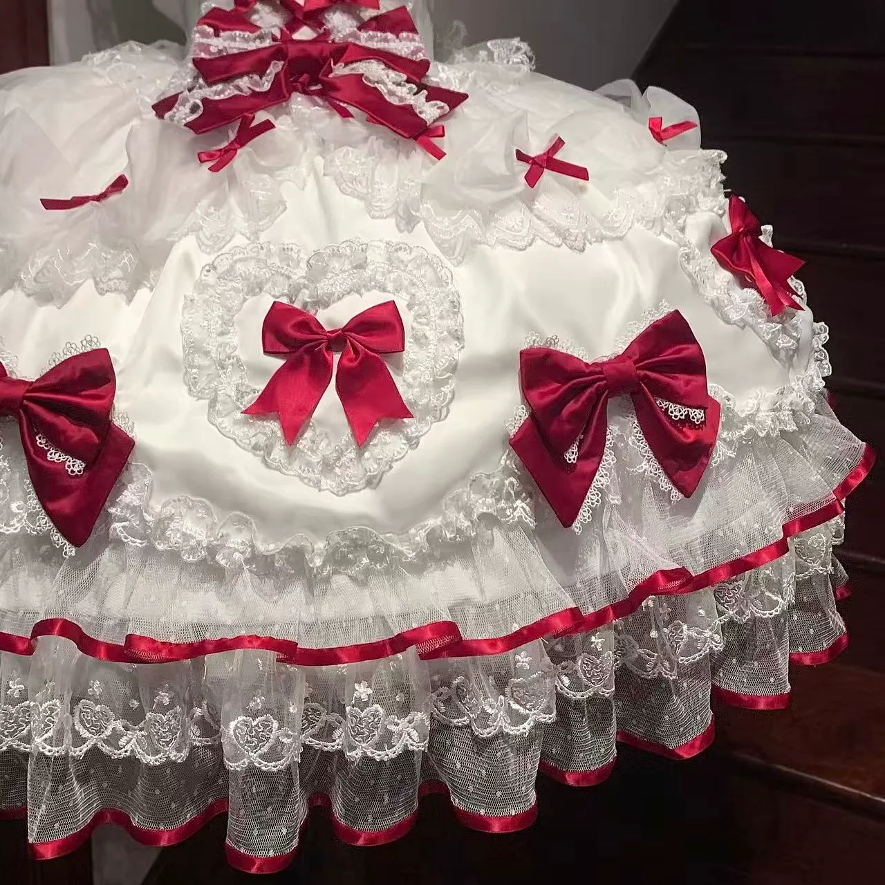 Velvet Sweetheart - Doll-like Sweet Lolita Jumper Dress, Bow Accents - Image 22