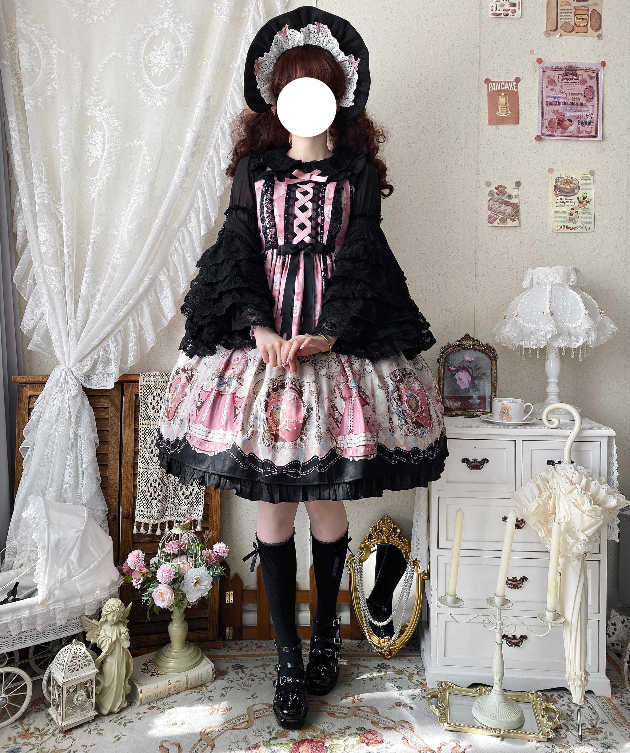 Qianmu - Granulated Sugar - Doll-like Sweet Lolita Lace Blouse, Hime Sleeve - Image 2