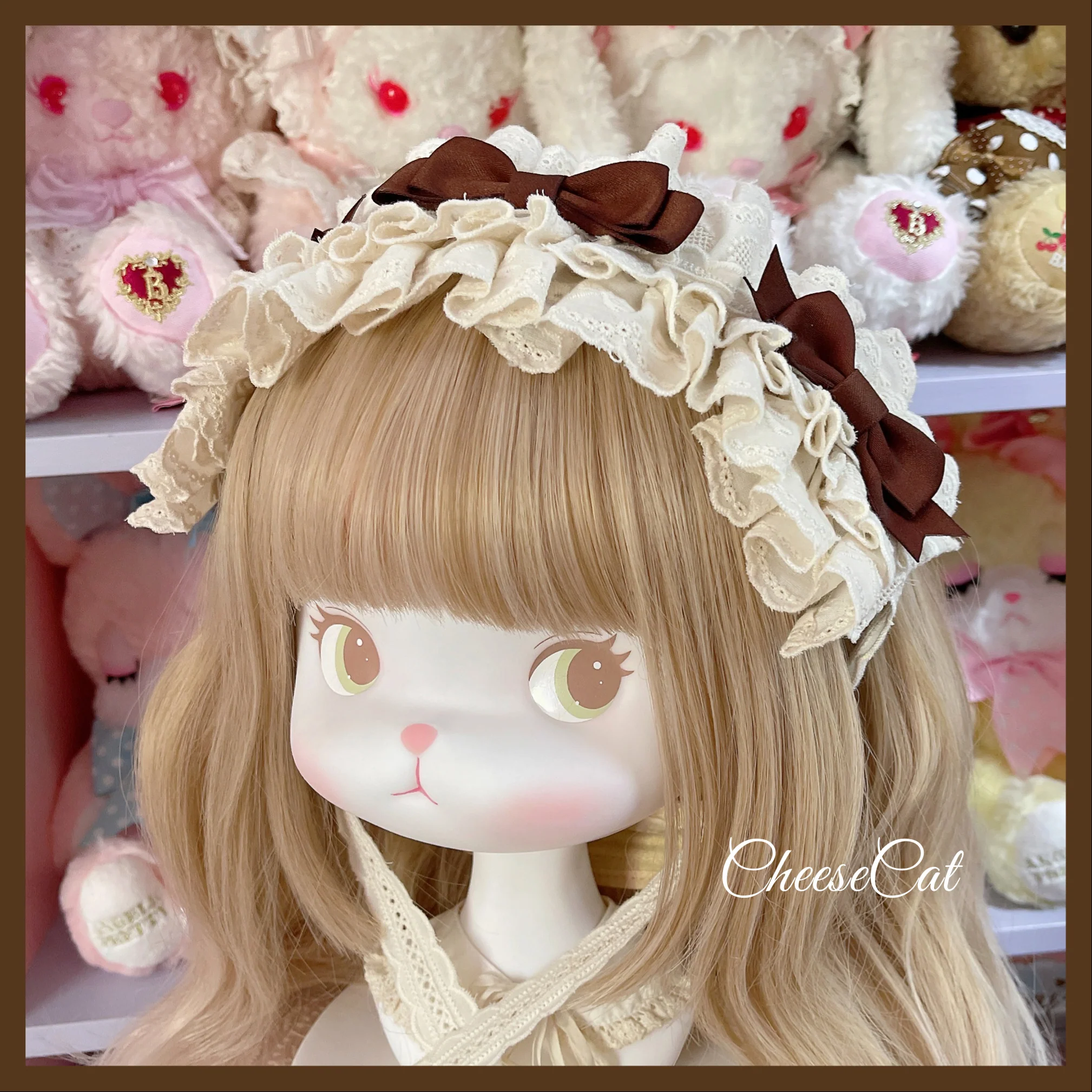 Cheese Cat - Doll Lullaby Tabby Cat Cotton Lolita Headdress - Image 21