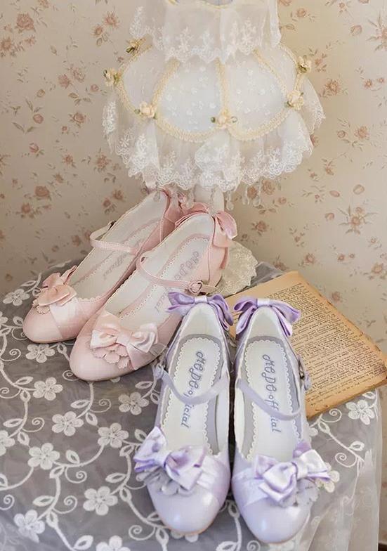 Doll's Ball - Classic Lolita Shoes, Mid Horseshoe Heel - Image 10