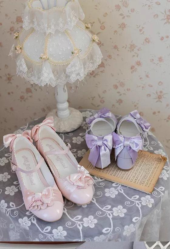 Doll's Ball - Classic Lolita Shoes, Mid Horseshoe Heel - Image 11