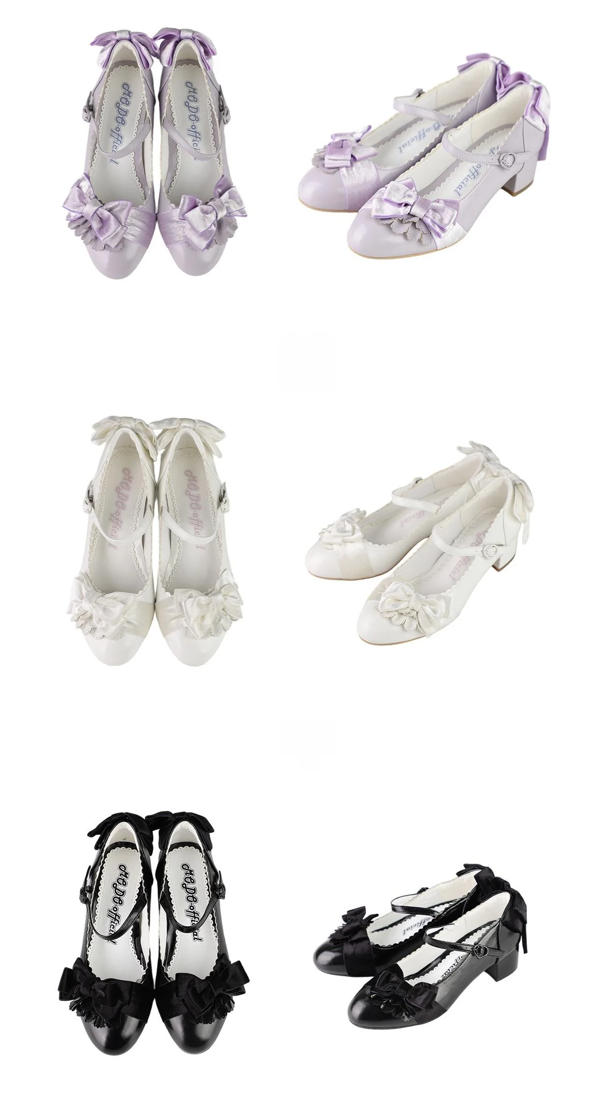 Doll's Ball - Classic Lolita Shoes, Mid Horseshoe Heel - Image 16