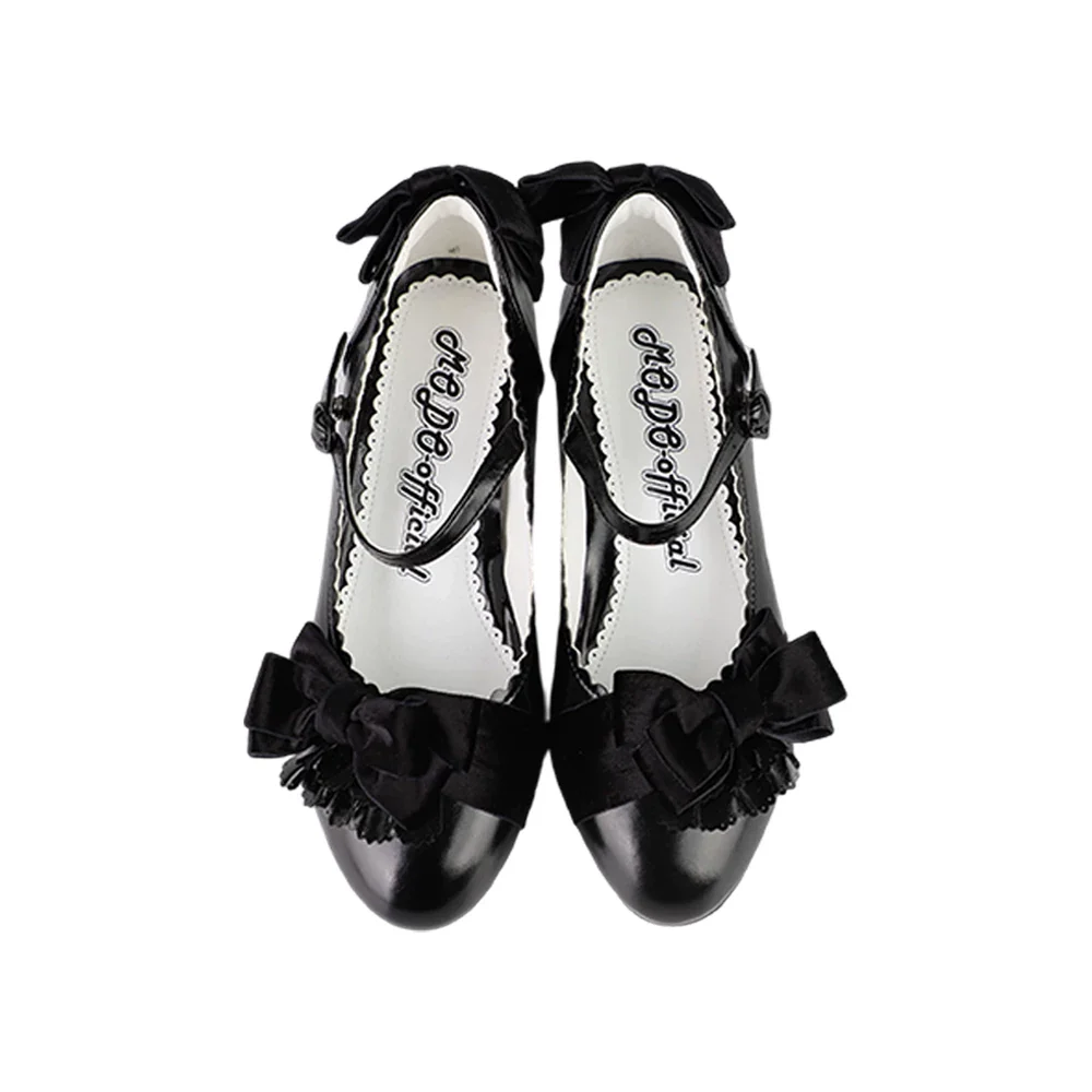 Doll's Ball - Classic Lolita Shoes, Mid Horseshoe Heel - Image 18