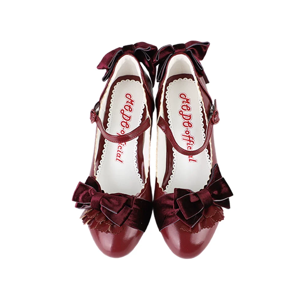 Doll's Ball - Classic Lolita Shoes, Mid Horseshoe Heel - Image 22