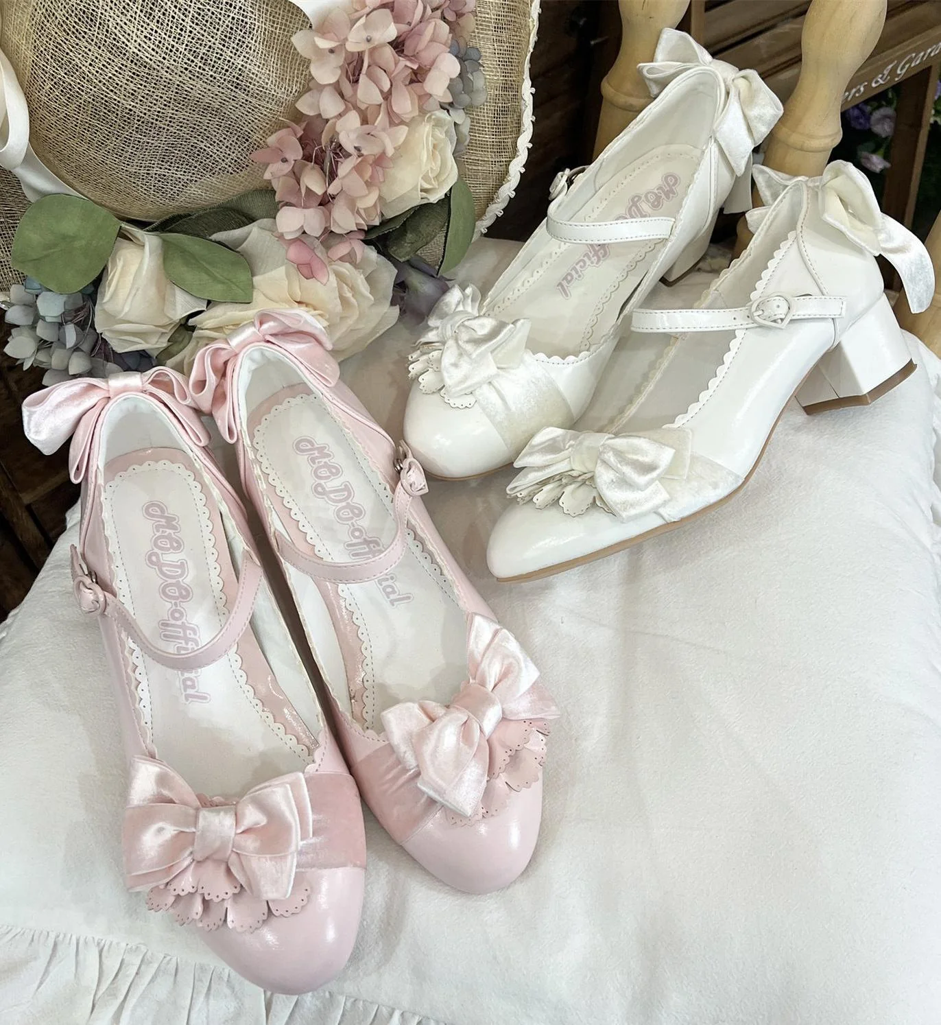 Doll's Ball - Classic Lolita Shoes, Mid Horseshoe Heel - Image 3