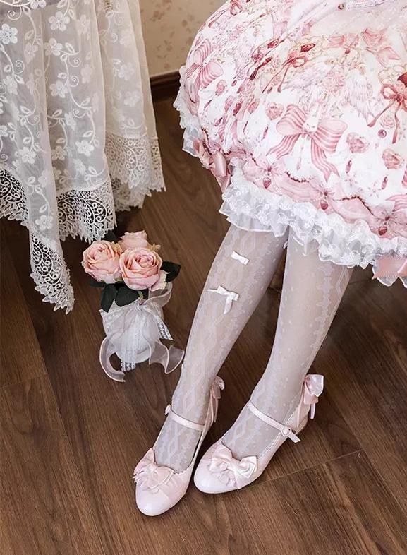 Doll's Ball - Classic Lolita Shoes, Mid Horseshoe Heel - Image 6