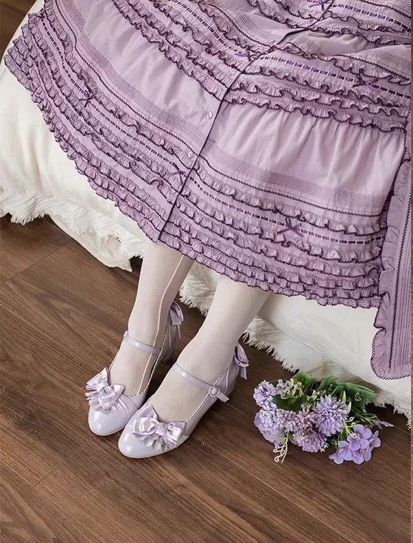 Doll's Ball - Classic Lolita Shoes, Mid Horseshoe Heel - Image 8