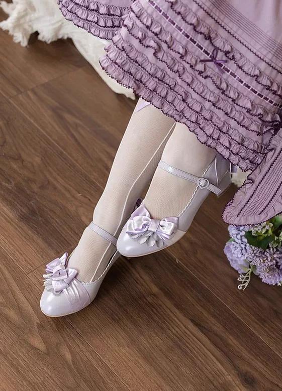 Doll's Ball - Classic Lolita Shoes, Mid Horseshoe Heel - Image 9