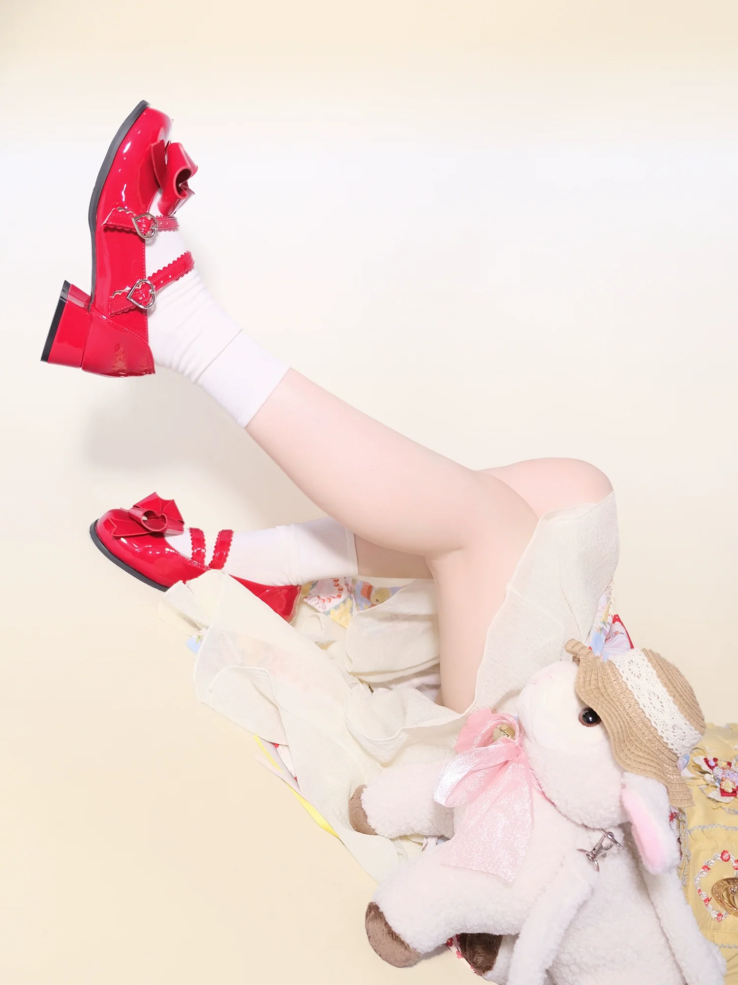 Dolly Doll - Apple Candy - Mary Jane Lolita Shoes Bow PU Low-Mid Heel Shoes - Image 11
