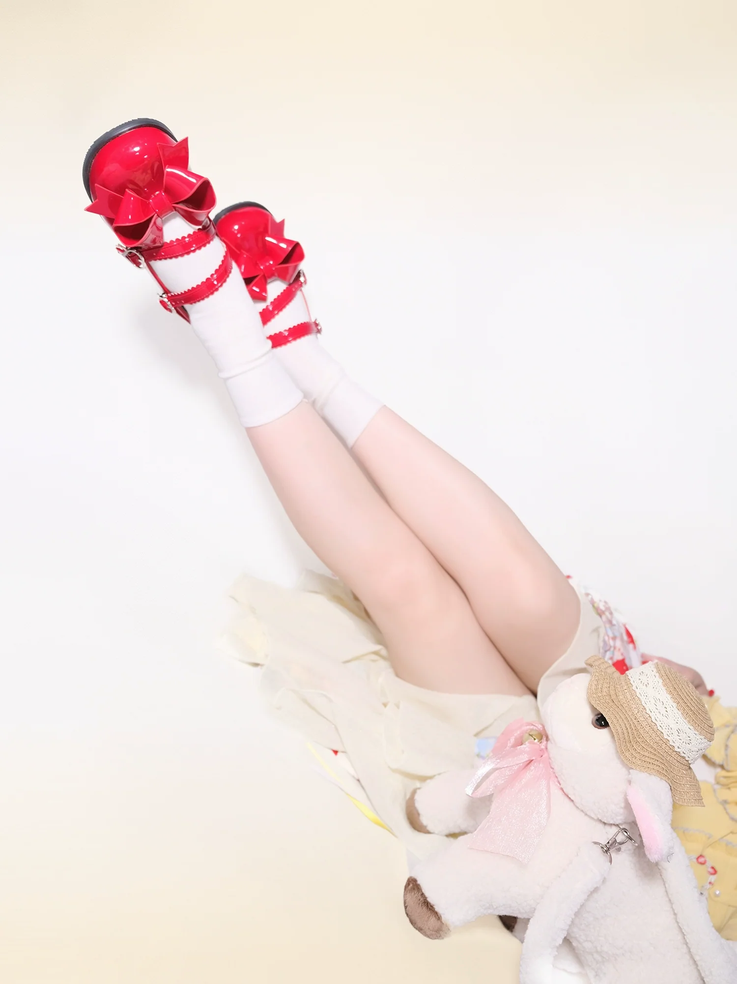Dolly Doll - Apple Candy - Mary Jane Lolita Shoes Bow PU Low-Mid Heel Shoes - Image 12