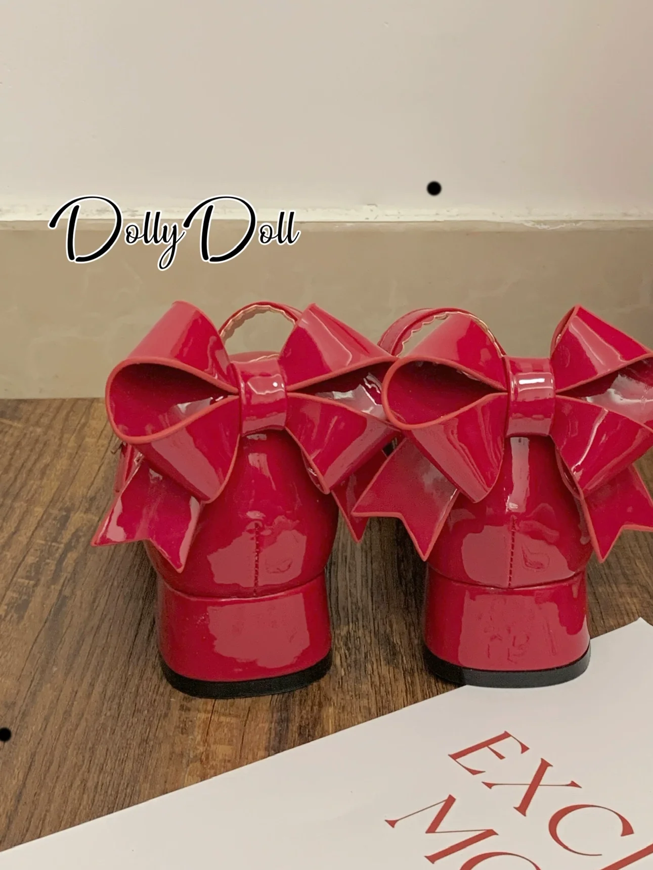 Dolly Doll - Apple Candy - Mary Jane Lolita Shoes Bow PU Low-Mid Heel Shoes - Image 27