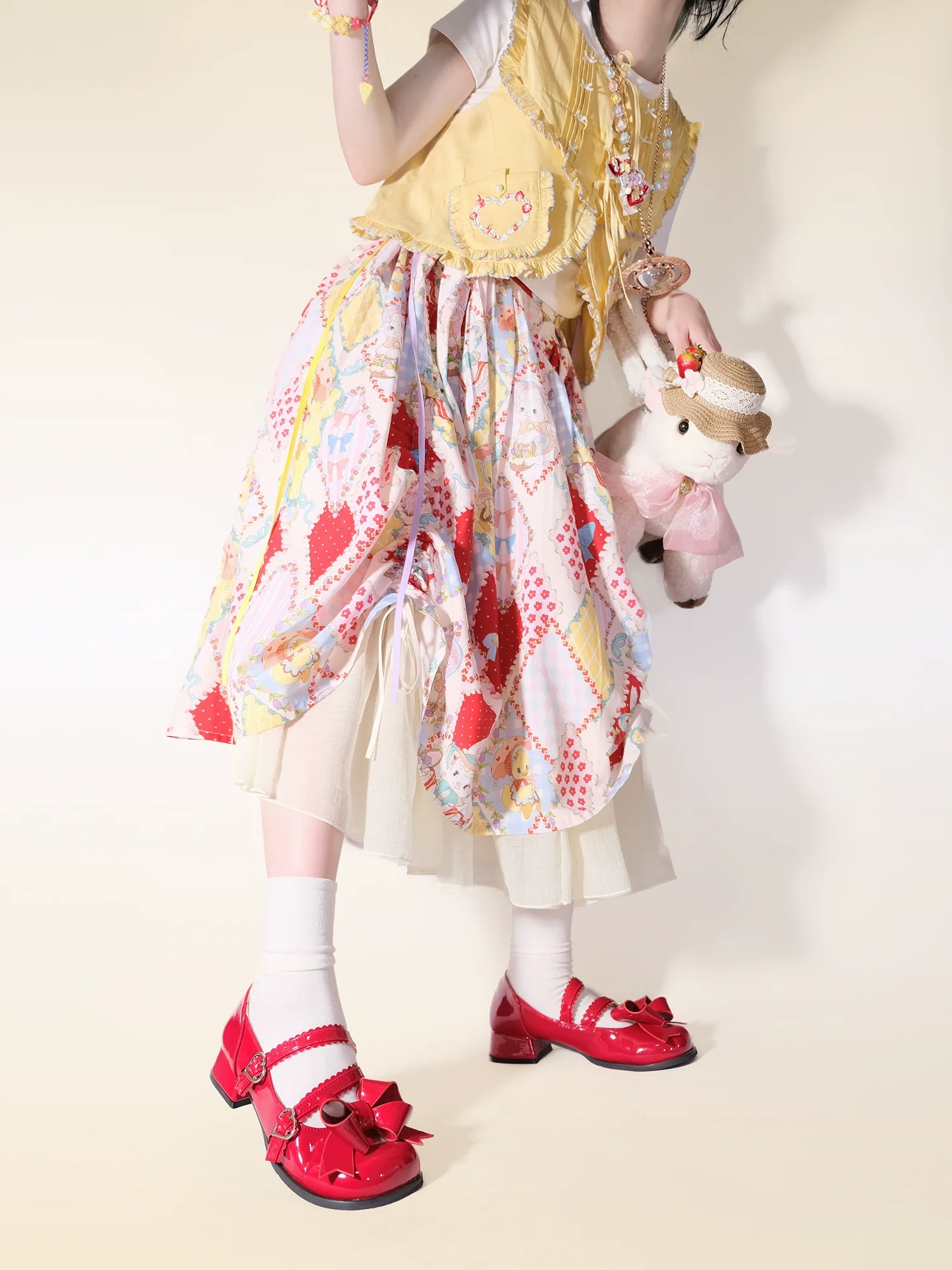 Dolly Doll - Apple Candy - Mary Jane Lolita Shoes Bow PU Low-Mid Heel Shoes - Image 5