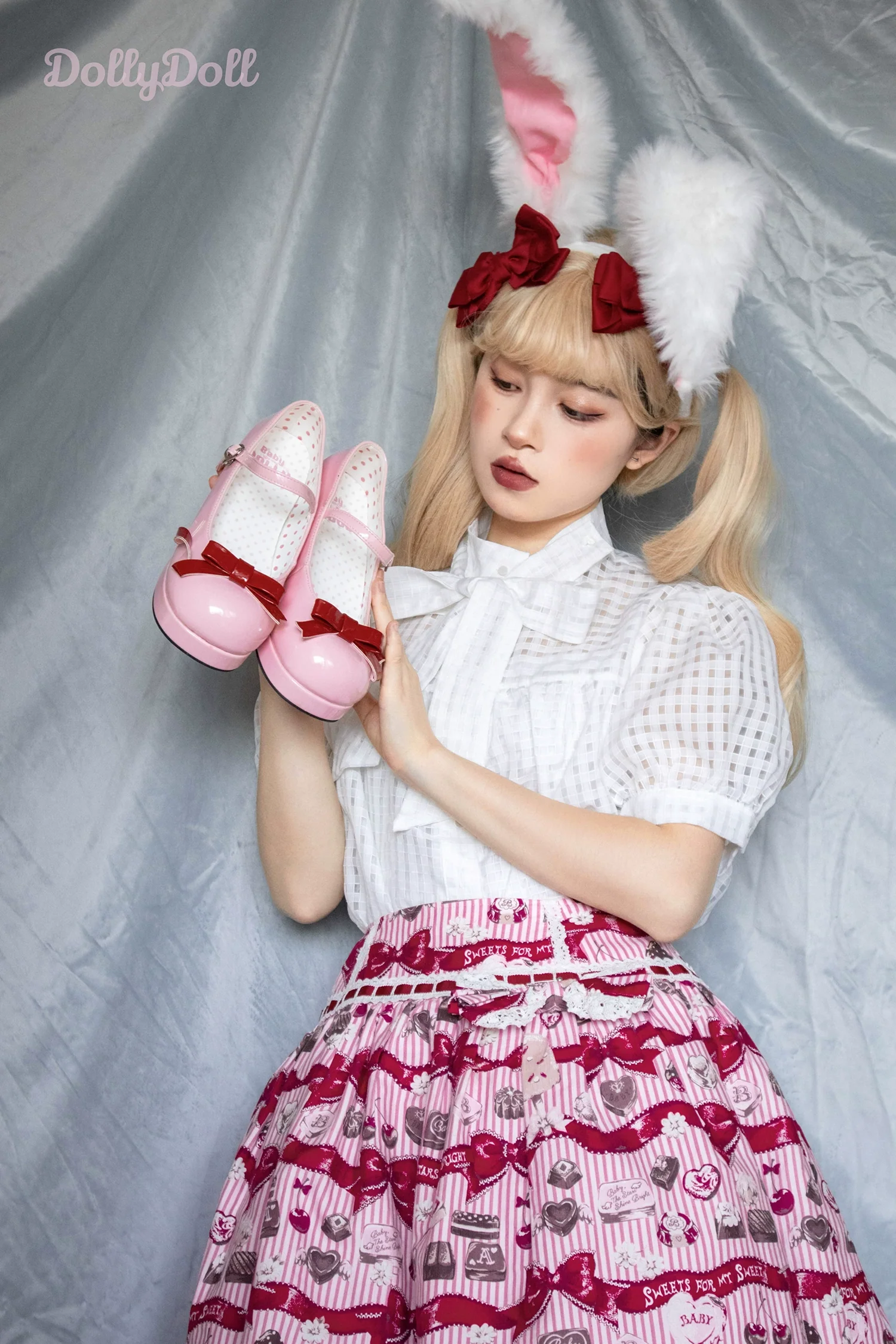 Dolly Doll - Lovers' Gift - Round Toe Middle Heel Mary Jane Lolita Shoes - Image 61