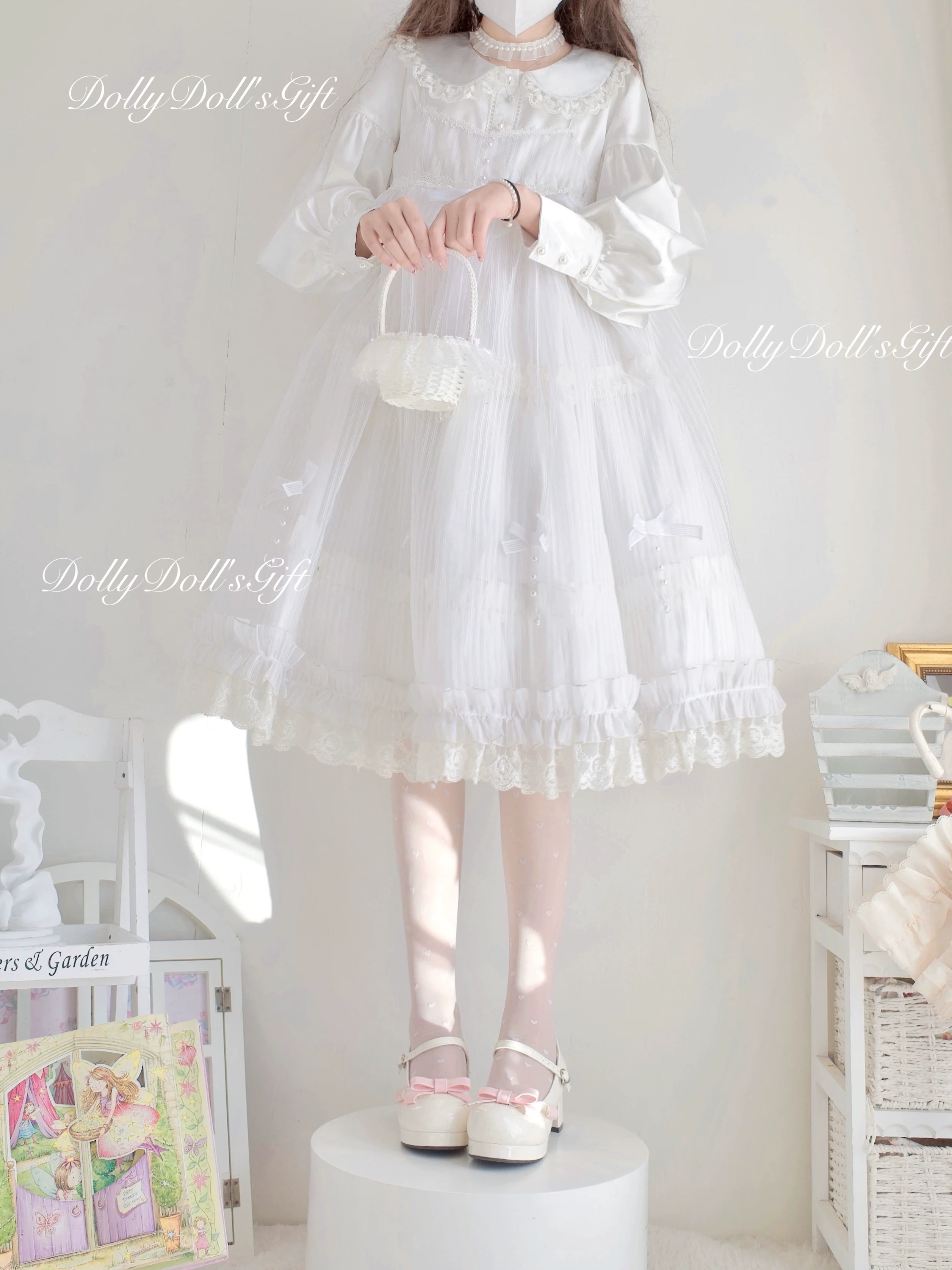Dolly Doll - Lovers' Gift - Round Toe Middle Heel Mary Jane Lolita Shoes - Image 90