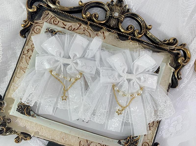Sweet Jelly Lolita - Double Layer Lace Cuffs Elegant Lolita Gloves - Image 4
